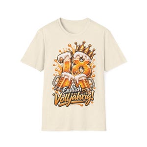 18th Birthday Shirt - Finally an Adult, Birthday Shirt with Beer Mugs and Crown, Gift for an 18th Birthday - Boy or Girl image 4