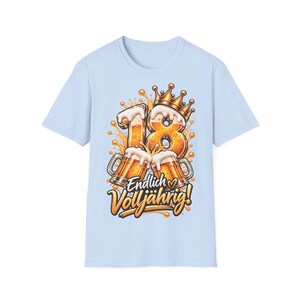 18th Birthday Shirt - Finally an Adult, Birthday Shirt with Beer Mugs and Crown, Gift for an 18th Birthday - Boy or Girl image 6