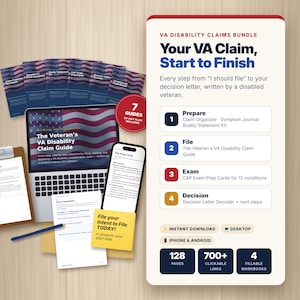 2027 VA Disability Claim Bundle, 7 Guides for Filing, Tracking, Understanding (Dig Download)  Need help filing for VA claim? Let me help!