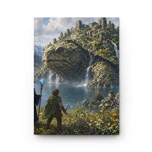 Myth and Monster Giant Turtle Hardcover Journal - Blank Fantasy Sketchbook image 1
