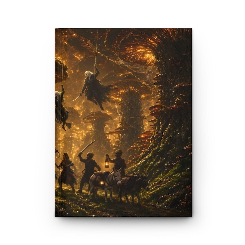 Myth and Monster Dark Elf Ambush Hardcover Journal - Blank Fantasy Sketchbook image 1