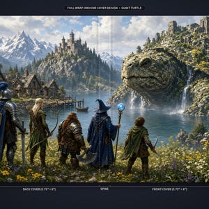 Myth and Monster Giant Turtle Hardcover Journal - Blank Fantasy Sketchbook image 3