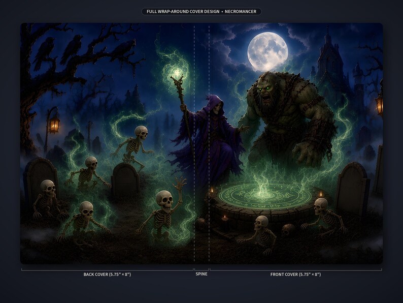 Myth and Monster Necromancer Hardcover Journal - Blank Fantasy Sketchbook image 2