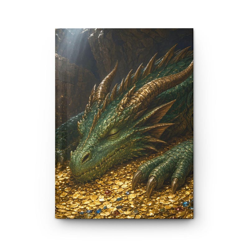 Myth and Monster Dragon's Lullaby Hardcover Journal - Blank Fantasy Sketchbook image 1
