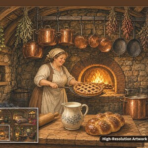 Inside the Hillside Burrow Inn - Storybook Cutaway Jigsaw Puzzle in Gift Tin, 1000 or 500 Pieces, Cozy Cross Section Gift bild 5
