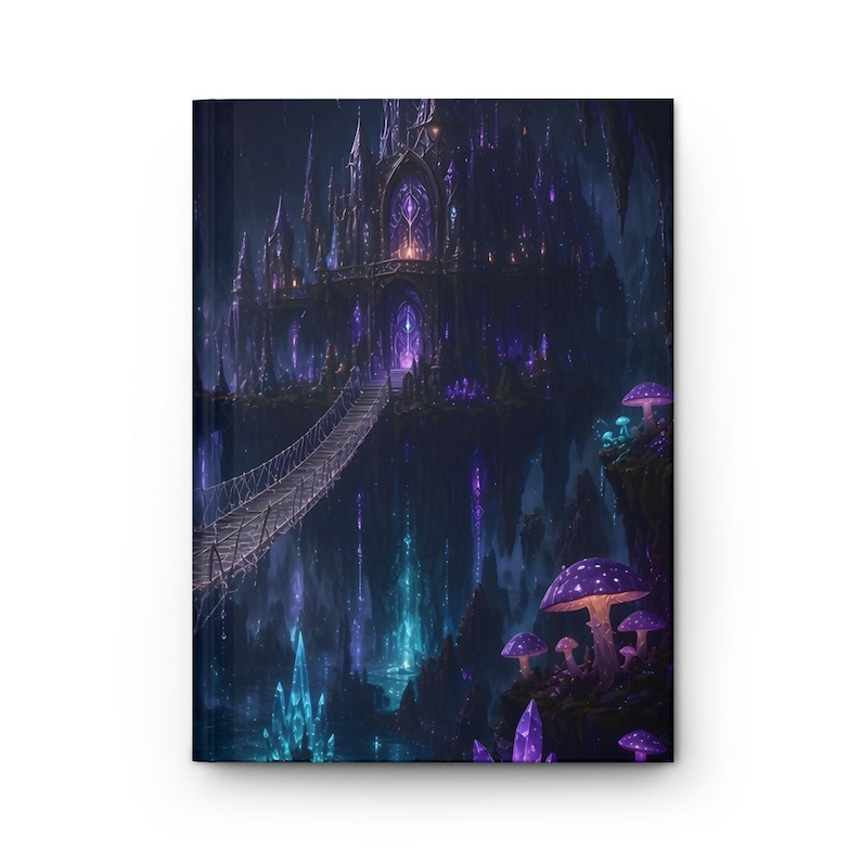 Myth and Monster Dark Elf City Hardcover Journal - Blank Fantasy Sketchbook image 1
