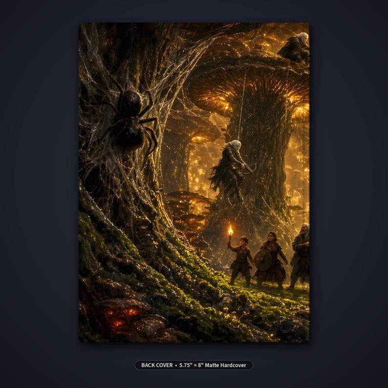 Myth and Monster Dark Elf Ambush Hardcover Journal - Blank Fantasy Sketchbook image 3