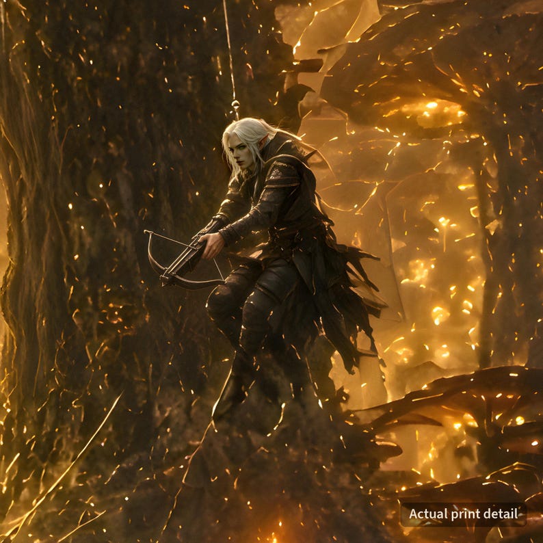 Dark Elf Ambush Fantasy Jigsaw Puzzle in Tin, 1000 or 500 Pieces, Giant Mushroom Forest Spider Puzzle Gift afbeelding 9