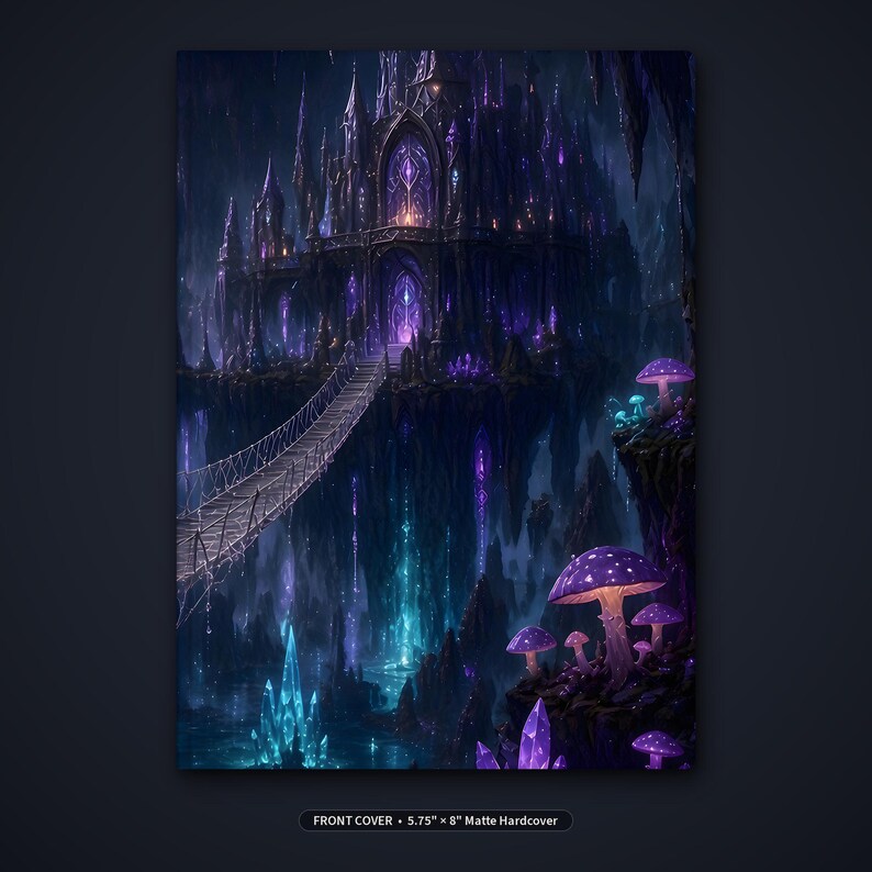 Myth and Monster Dark Elf City Hardcover Journal - Blank Fantasy Sketchbook image 3