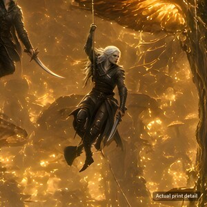 Dark Elf Ambush Fantasy Jigsaw Puzzle in Tin, 1000 or 500 Pieces, Giant Mushroom Forest Spider Puzzle Gift afbeelding 8