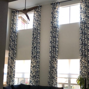 1  set of curtains custom made Lino fabric extra long luxury drapes or small window modern curtains 2-30 feet long 25-100 inch wide panels.