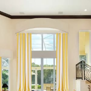 Yellow stripe curtains small window curtains through extra long drapes custom made for living room office hotel bedroom 2-30 ft long