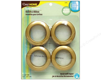 Grommets for curtains Brass color