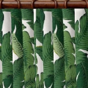 Curtains Swaying Palm any length thru extra long drapes custom made living room beach home bedroom porch 2-30 ft. long 25-100 inch wide ft