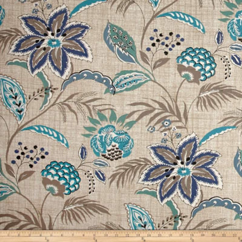 Custom Made Drapes Tradewinds Ocean Fabric From small window Curtains to 2 Story extra long drapes Custom Made designer Drapes