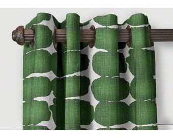 Cortinas de lunares Shibori: cualquier largo, paneles de 25 a 100 pulgadas de ancho, cortinas modernas extra largas, paneles pequeños para 2 ventanas