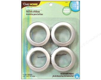 Grommets for curtain Silver color.