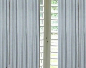 Blue Antelope Print Curtains: Any length, 25 inch - 100 inch wide, Extra Long Two-Story Drapes, Small Window Treatments, 2 panels
