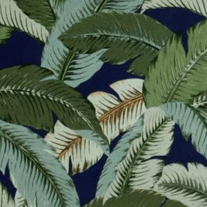 Tommy Bahama Curtains green on navy blue any length drapes custom made living room beach home bedroom porch 2-30 ft. long 25-100 inch wide