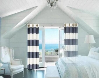 Curtains Cabana extra long curtains or small window cafe curtains 2 story drapes custom made living room, bedroom, office, hotel 2-30 feet