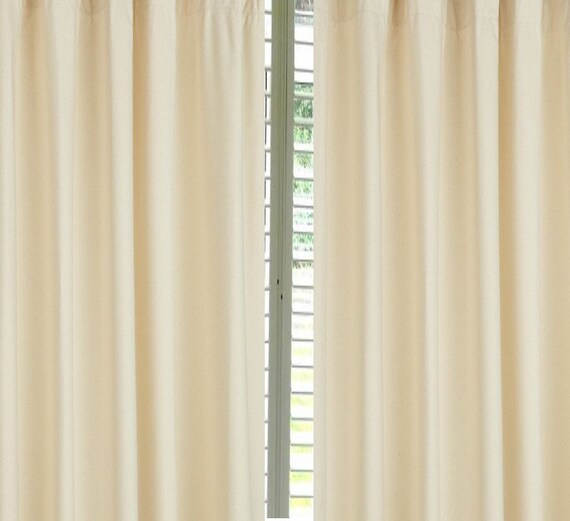 2 Curtains 2 Panels Natural 10 Ounce Cotton Fabric From 2 Etsy