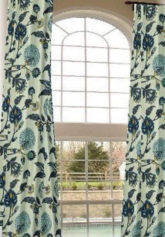 Robert Allen Auretta Custom Made Drapes From Small Window Etsy