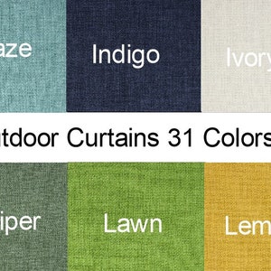 Solarium Outdoor curtains small through extra long drapes custom made patio living room bedroom boat rv Hotel 25-100 inch wide any length