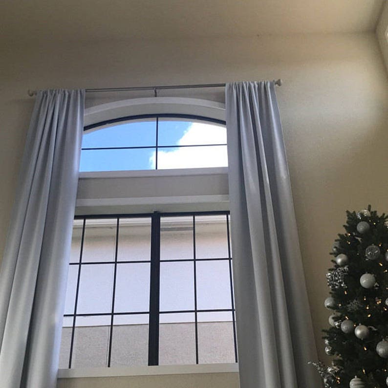 Blackout Fabric Small Window Curtains Through Extra Long Etsy