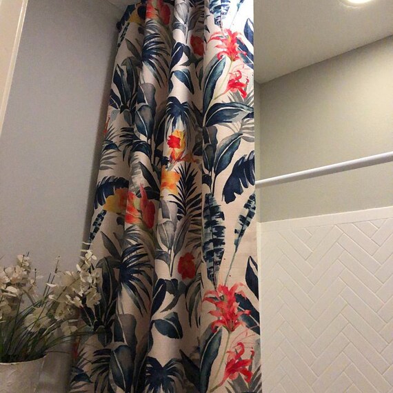 Any Length Tropical Extra Long Curtains Outdoor Curtains From Etsy