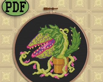 Audrey Cross Stitch Pattern, Monster Cross Stitch, Movie Cross Stitch Pattern, Plant Cross Stitch Pattern - PDF File