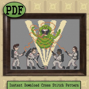 Ghost Cross Stitch Pattern, Movie Cross Stitch Pattern, Halloween Cross Stitch Pattern, Ghost Counted Cross Stitch - PDF File
