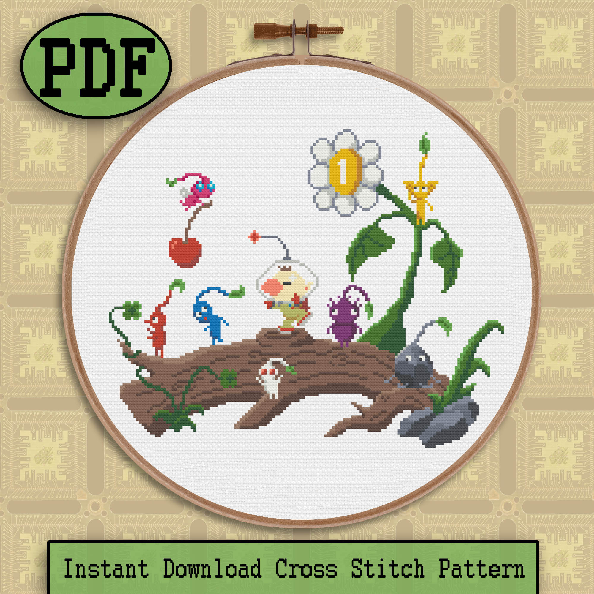 Pikmin Cross Stitch Pattern Video Game Cross Stitch Pattern | Etsy