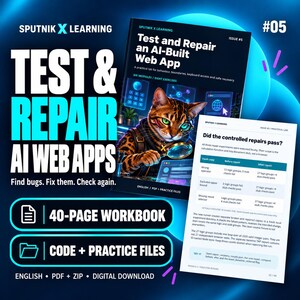Manual de Teste de Aplicativos Web com IA: Guia em PDF de 40 páginas com arquivos de prática em JavaScript