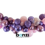 Diy Amethyst Rose Gold Confetti Organic Balloon Garland Kit Etsy