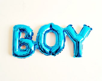 It's a BOY balloon blue mylar - baby shower birth announcement gender reveal - Air Fill Only