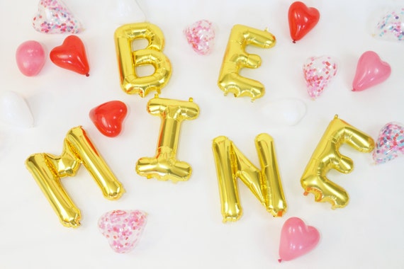 Mini gold 2024 letter balloons