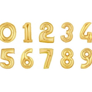 Mini 7 inch gold silver mylar letter and number balloon Air Fill balloons image 3