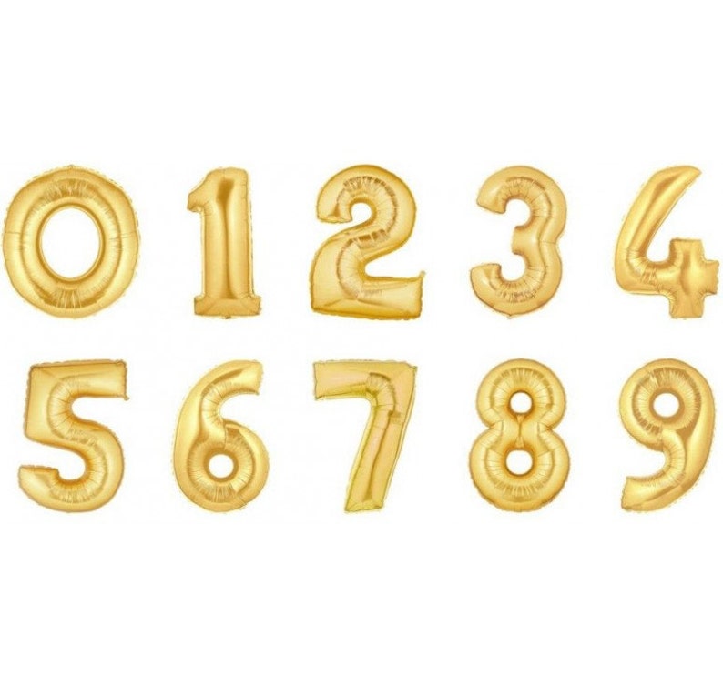 Mini 7 inch gold silver mylar letter and number balloon Air Fill balloons image 3