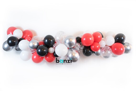 Diy Casino Themed Confetti Organic Balloon Garland Kit Etsy
