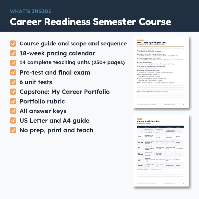 Work Readiness Tips Handout.pdf Career Readiness Curriculum Full Year Bundle, Resumes, Interviews and ...