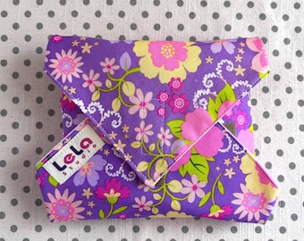 Reusable Sandwich Wrap, Floral Cotton Lunch Mat