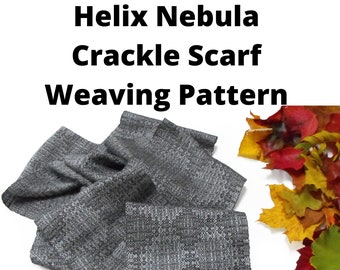 Helix Nebula Crackle Scarf Weaving Pattern and WIF File, Crackle Weaving Pattern, Crackle Weave Draft, PDF Weaving Instructions