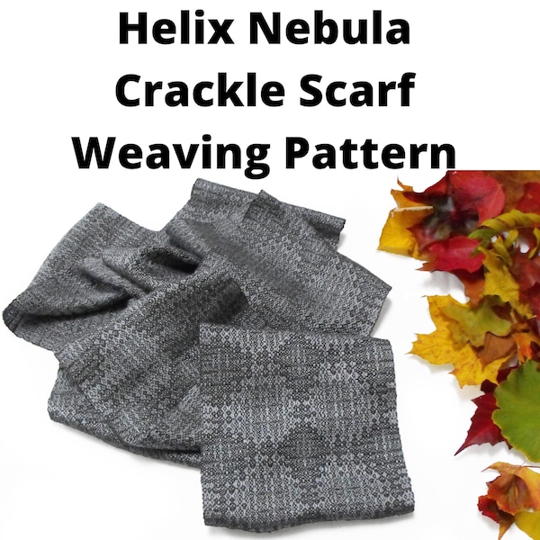 Helix Nebula Crackle Scarf Weaving Pattern and WIF File, Crackle Weaving Pattern, Crackle Weave Draft, PDF Weaving Instructions