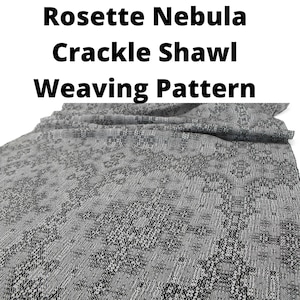 Wzór tkania szala Rosette Nebula Crackle, Wzór tkania Crackle, Projekt tkania Crackle, Instrukcje tkania PDF i plik WIF