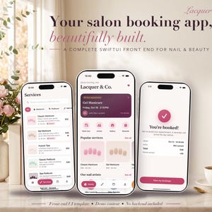 Nail Salon & Beauty Booking App Design, Artists, Appointments and Rewards, iOS