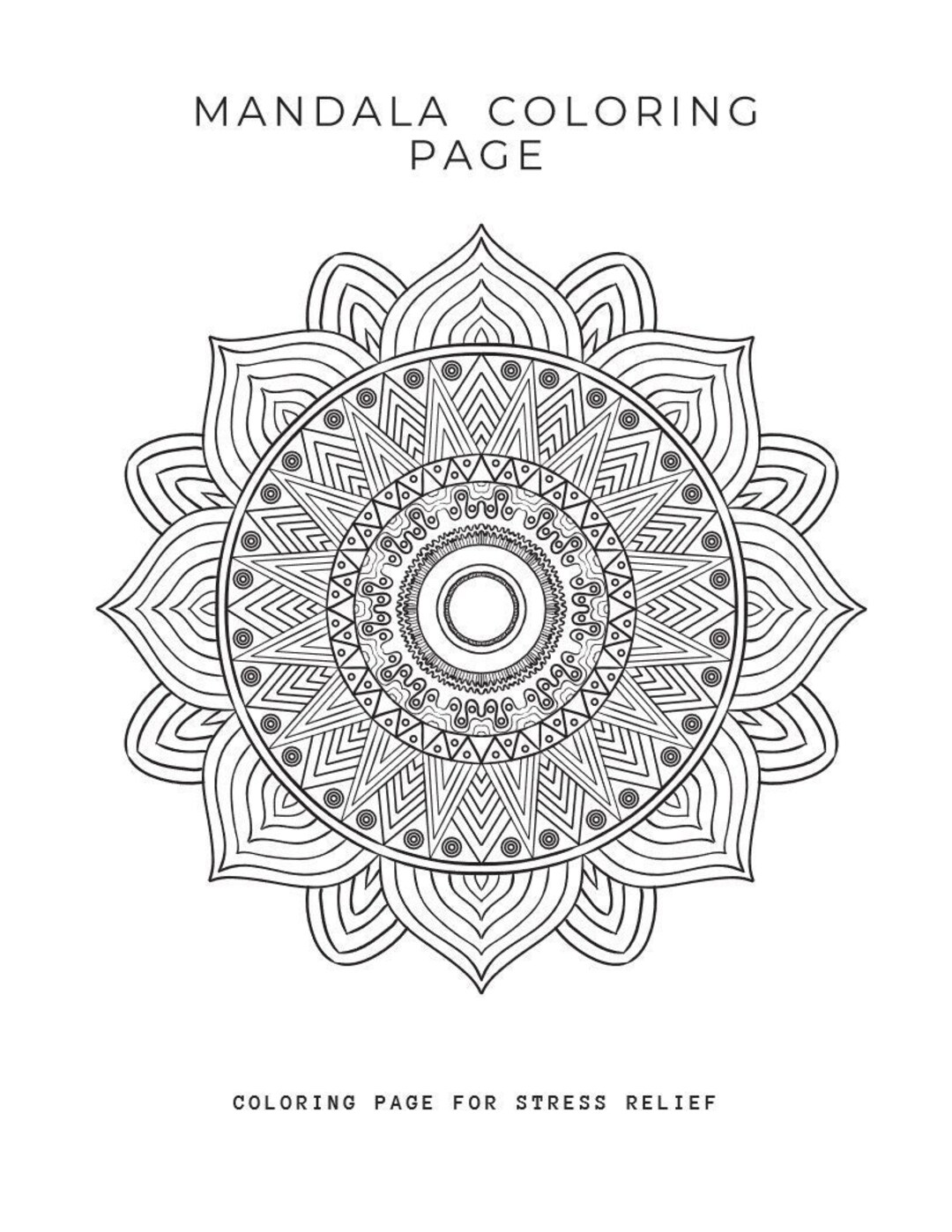 Mandala Coloring Page - Etsy