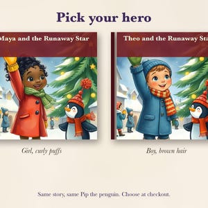 Personalized Christmas Storybook eBook, Custom Name Hero, PDF, Digital Edition, Kids Christmas Gift, Child Is the Hero image 6