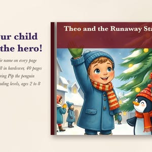 Personalized Christmas Storybook eBook, Custom Name Hero, PDF, Digital Edition, Kids Christmas Gift, Child Is the Hero image 7