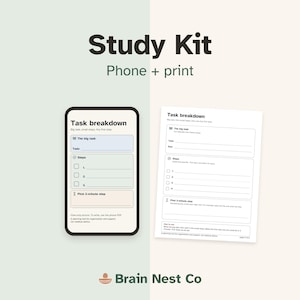 Study Kit: Assignment Breakdown, Planner, Phone Edition (Digital Download)