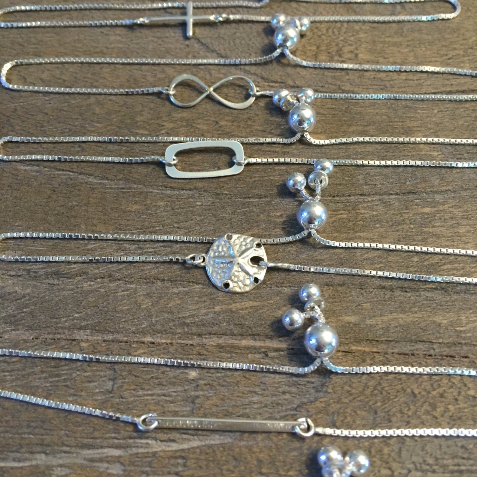 Sterling Silver Adjustable Charm Bracelet Gift for Her Etsy